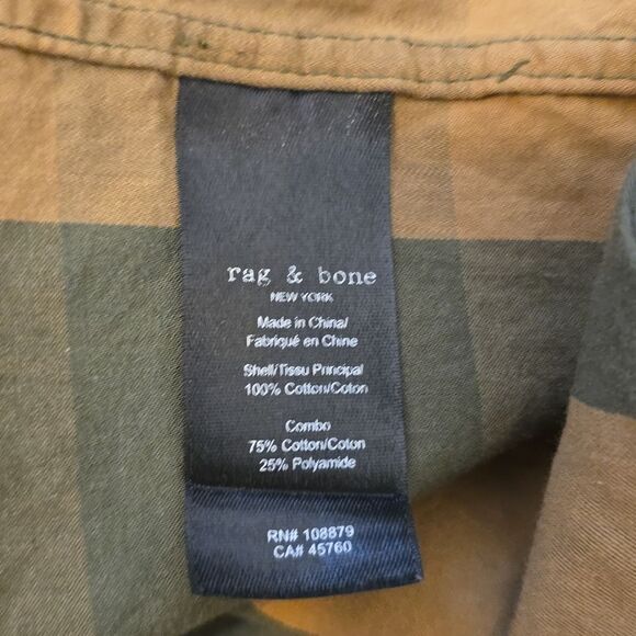 Rag & Bone Plaid Button Up Shirt Men’s S - Picture 7 of 8